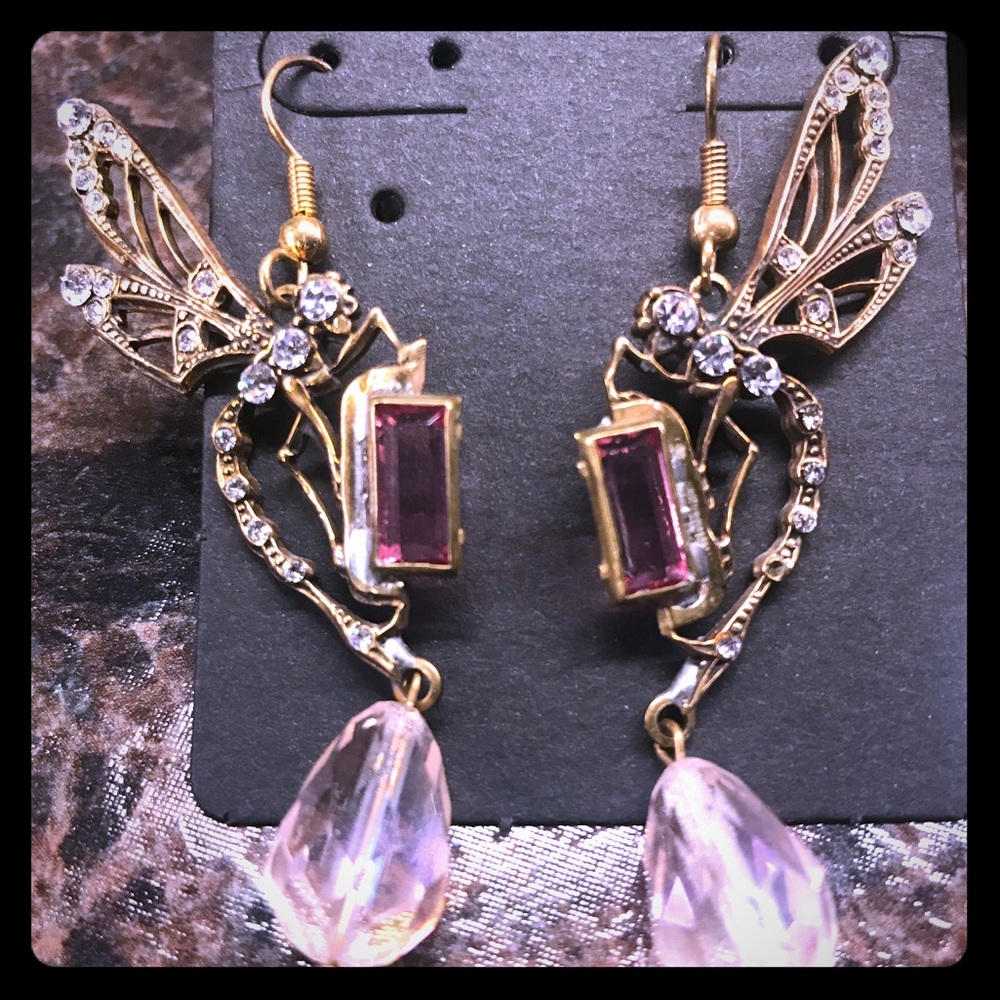 Vintage dragonfly earrings